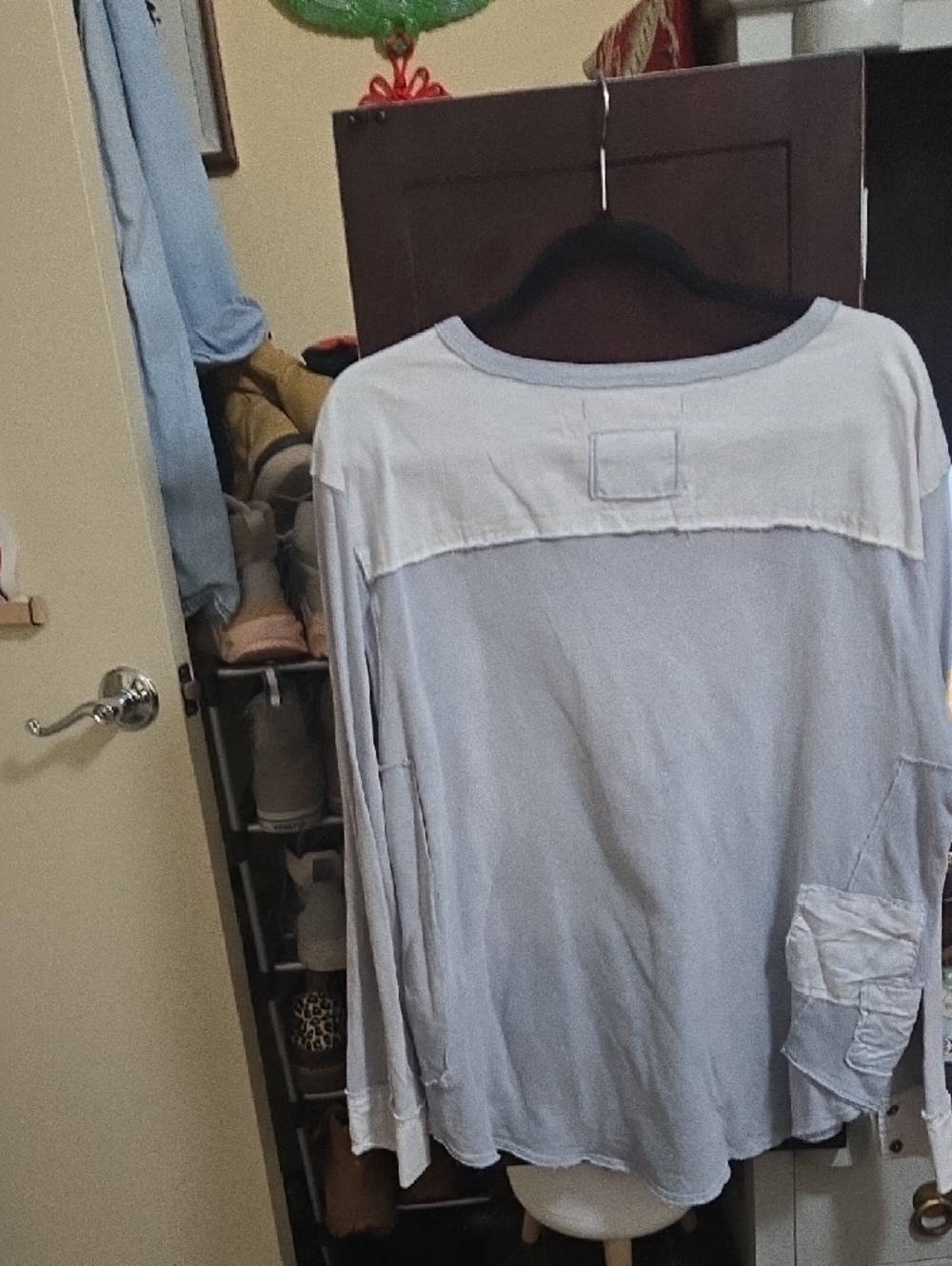 We The Free Light Blue Henley Top - Picture 7 of 8